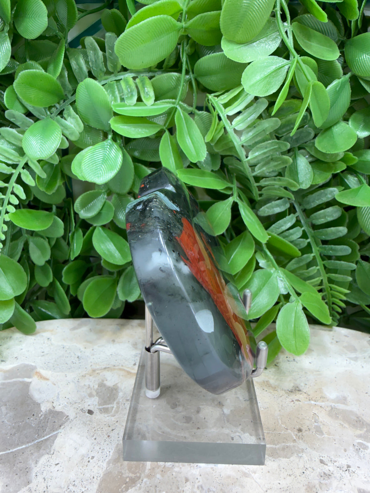 African Bloodstone Heart | Strength • Courage • Vitality