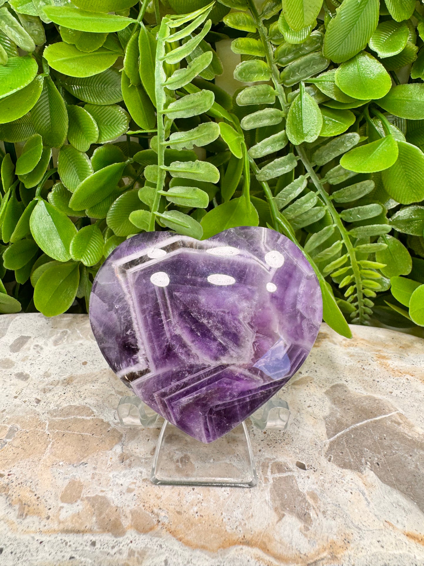 Chevron Amethyst Heart 140g