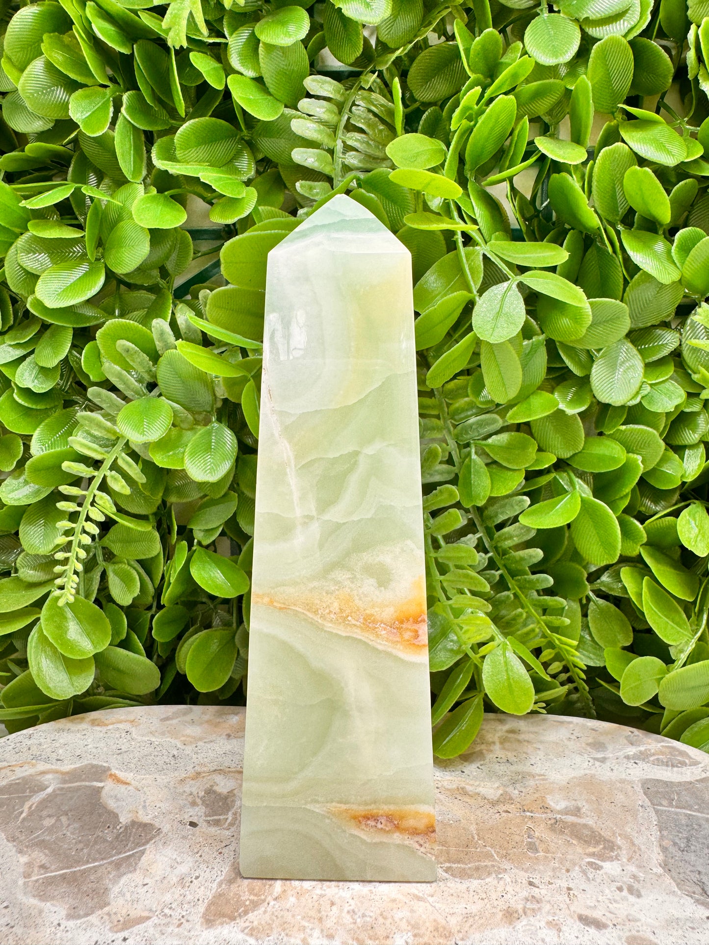Pistachio Calcite Tower 798g