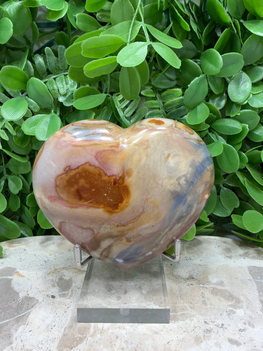 Polychrome Jasper Heart 394g