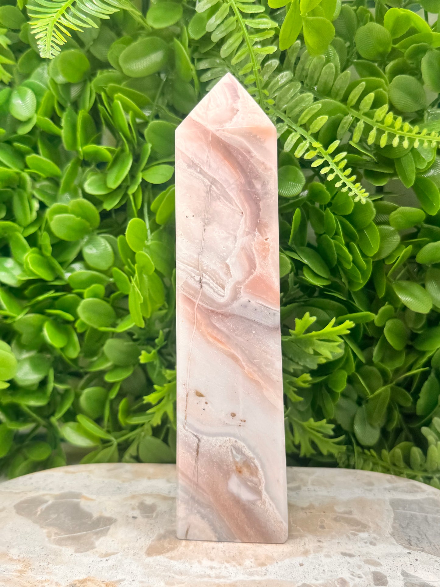 Pink Agate Tower 652g