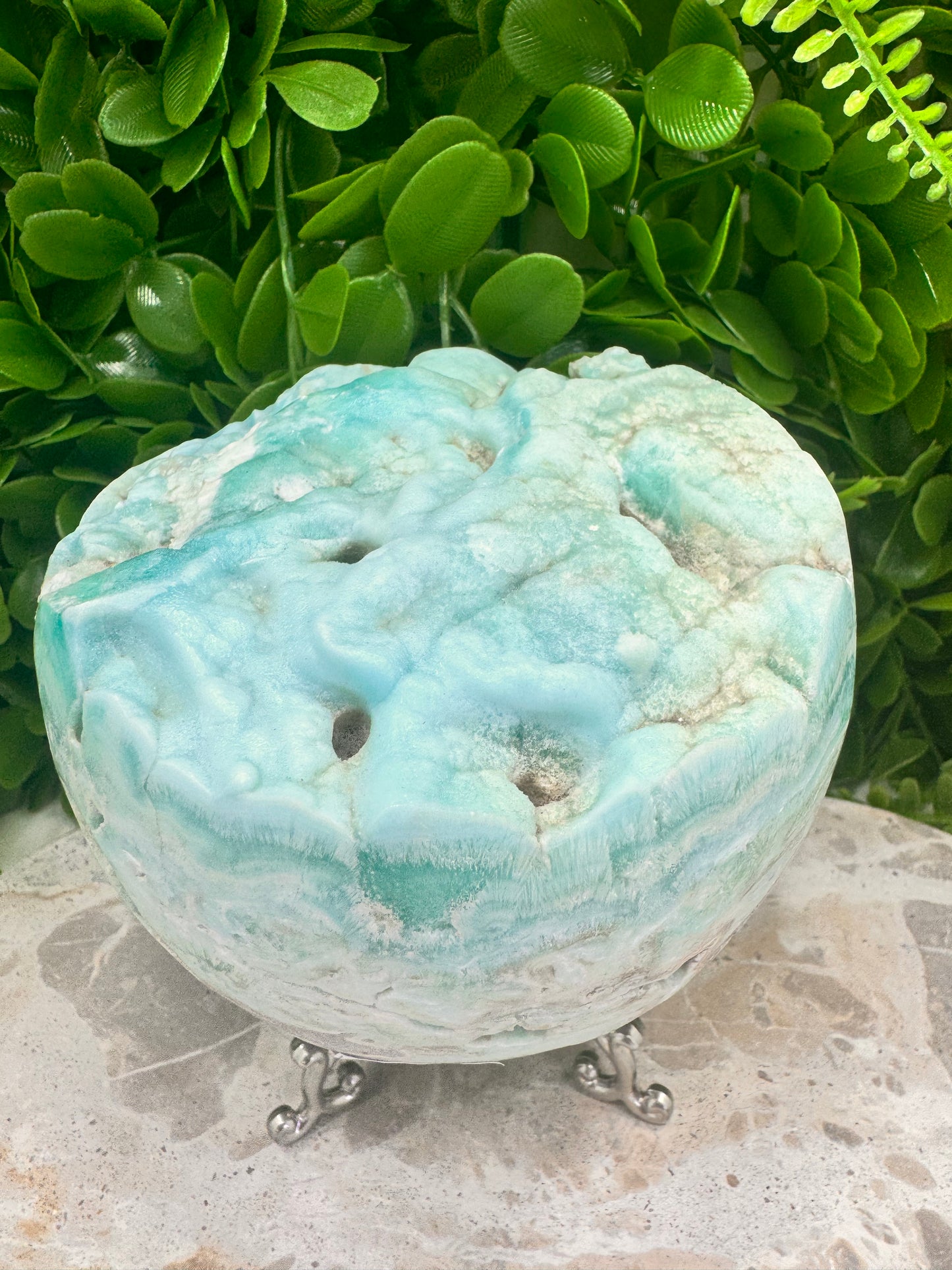 Hemimorphite Half Sphere 1616g