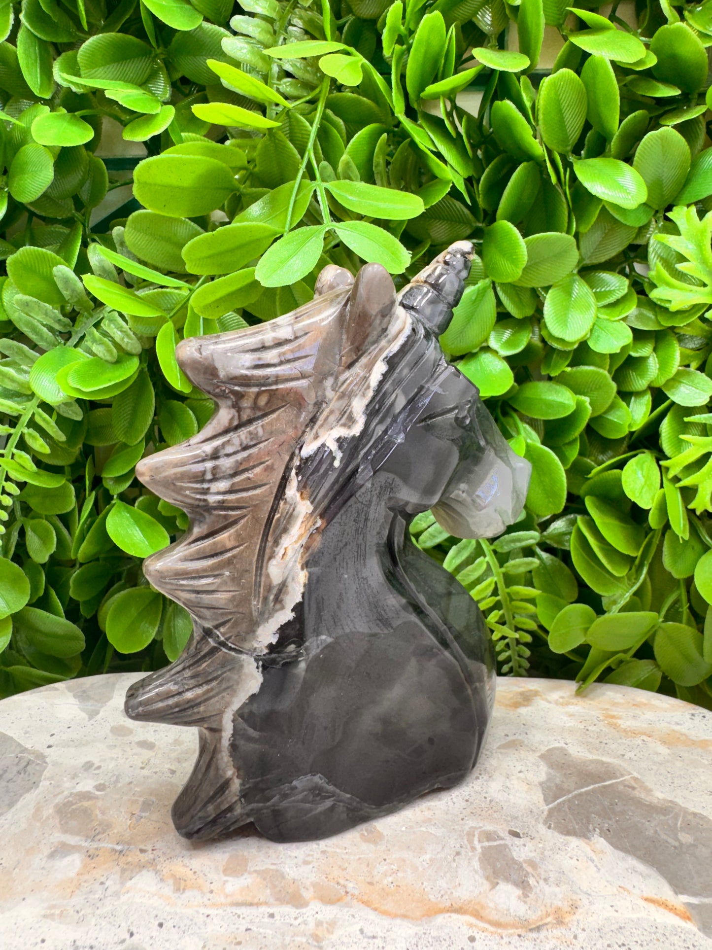 Volcanic Agate Unicorn 506g