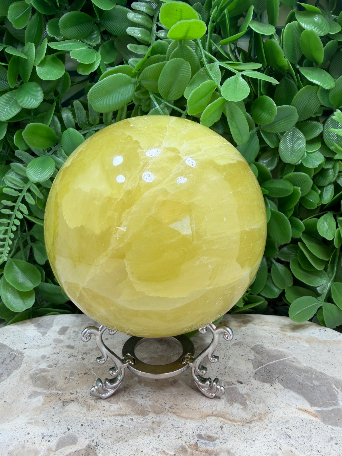 Lemon Calcite Sphere 1790g | Joy • Confidence • Motivation