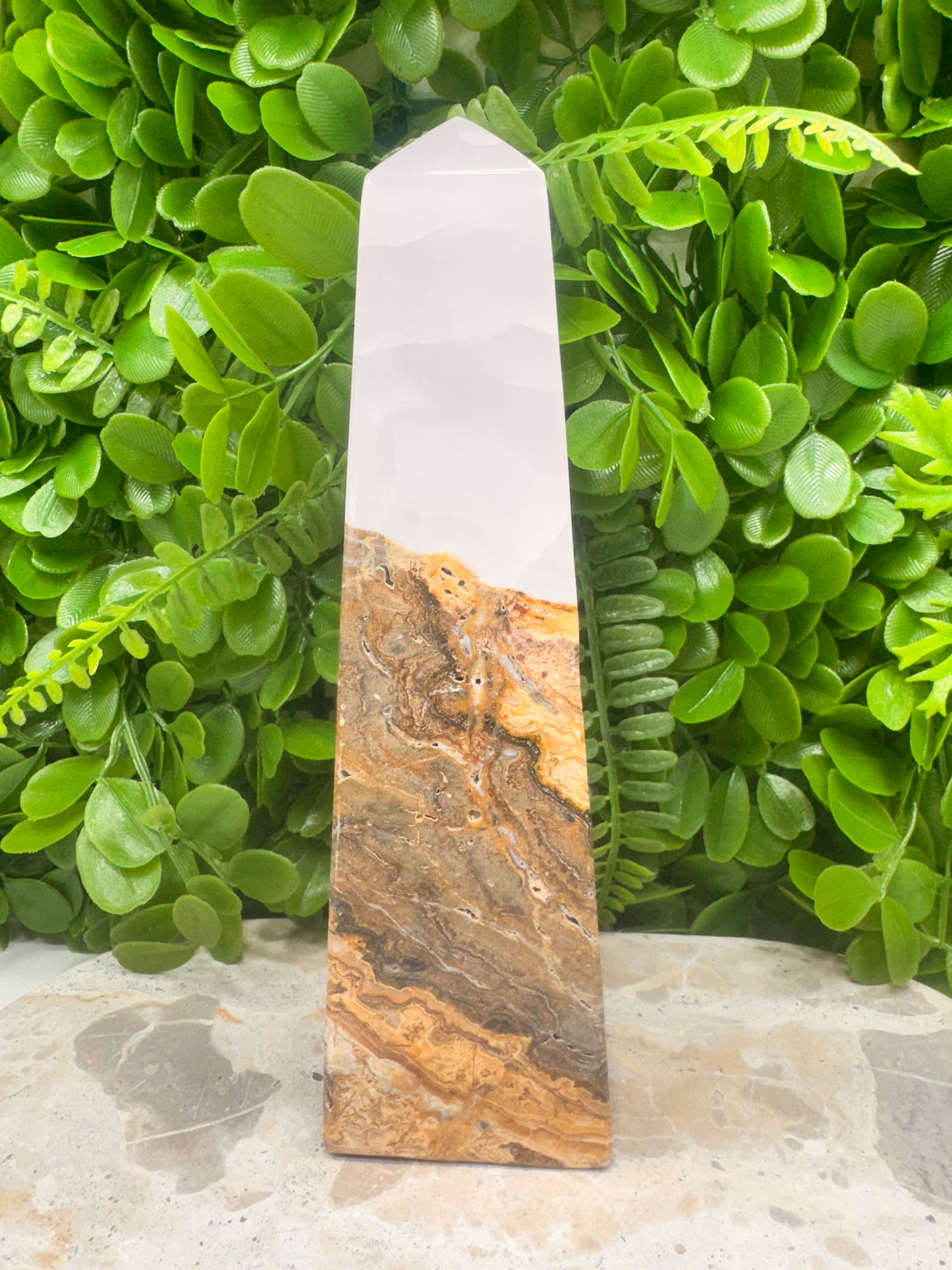 Pink Mangano / Pakistan Bumble Bee Jasper Tower 1068g