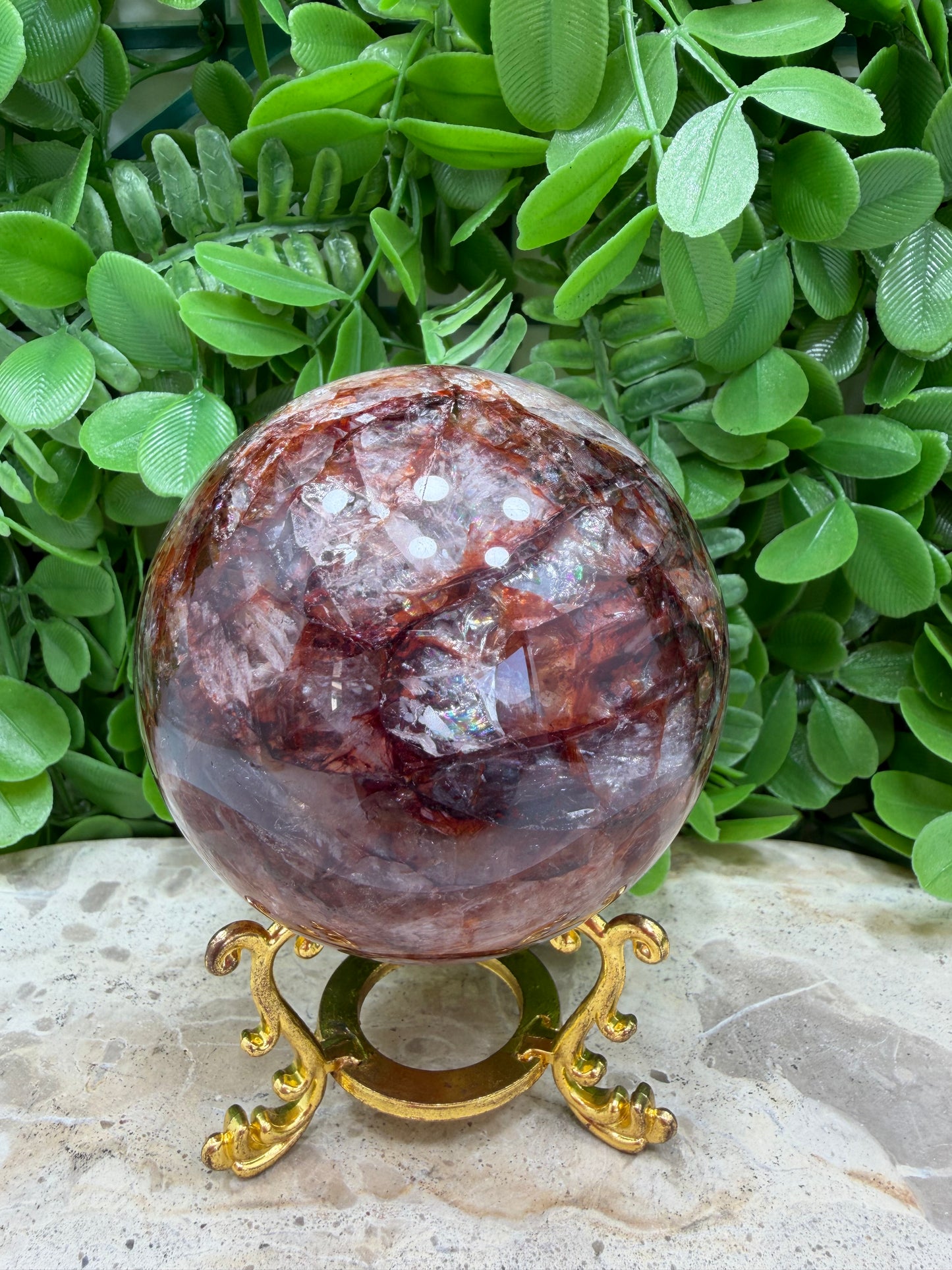 Fire Quartz Sphere 724g