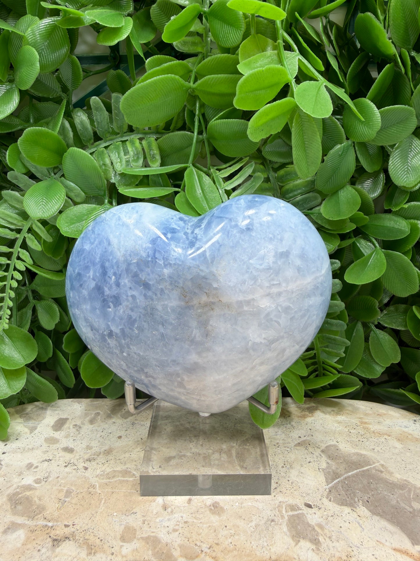 Blue Calcite Heart 516g
