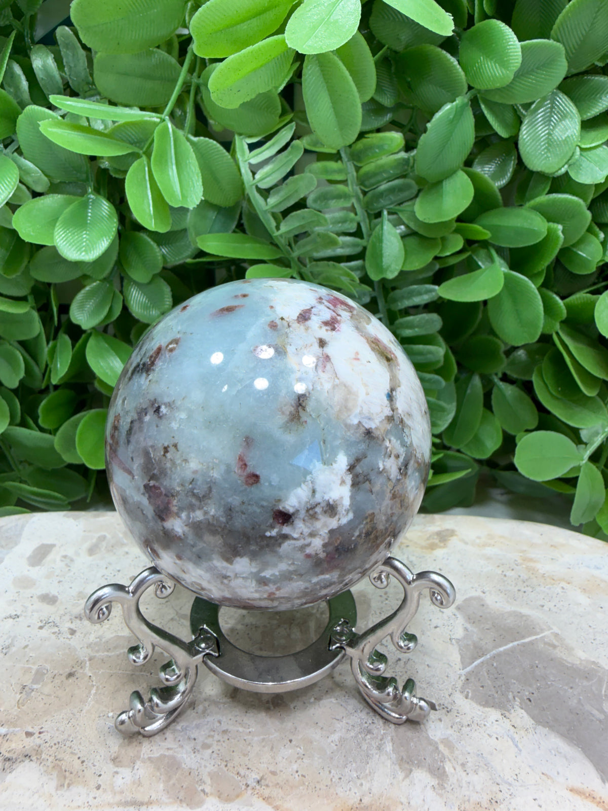 Unicorn Stone Sphere 404g | Calm • Love • Positivity