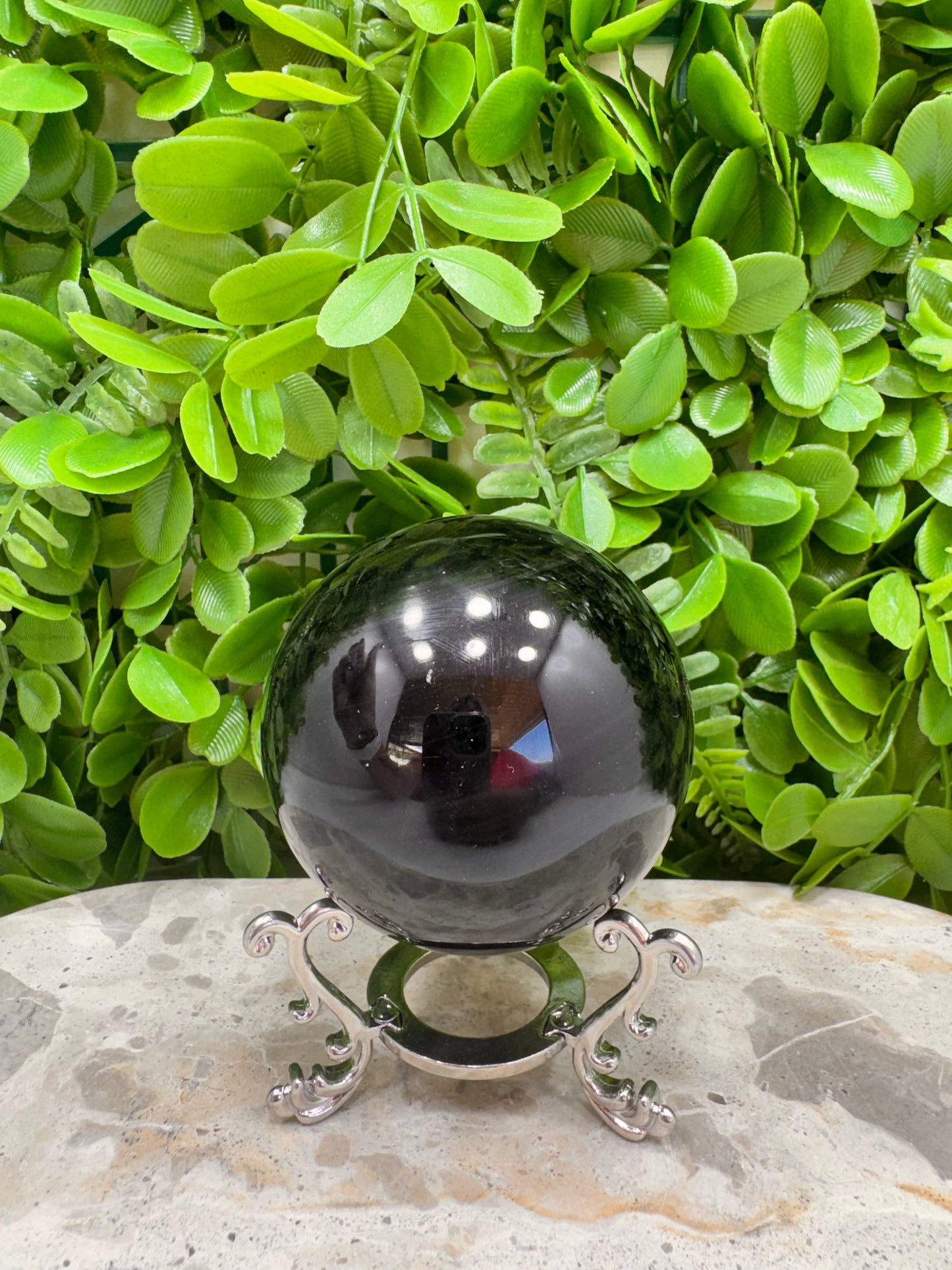 Silver Sheen Obsidian Sphere 434g