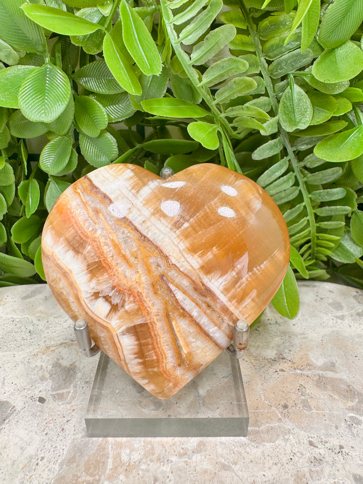 Honey Banded Calcite Heart | Confidence • Motivation • Personal Power