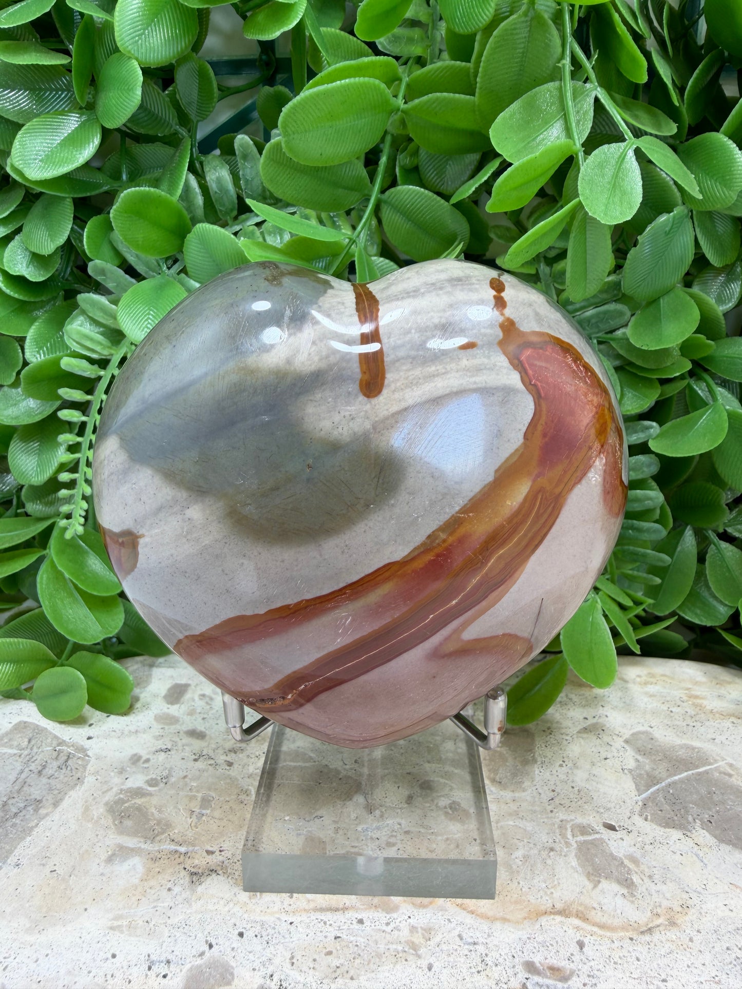 Polychrome Jasper Heart 588g