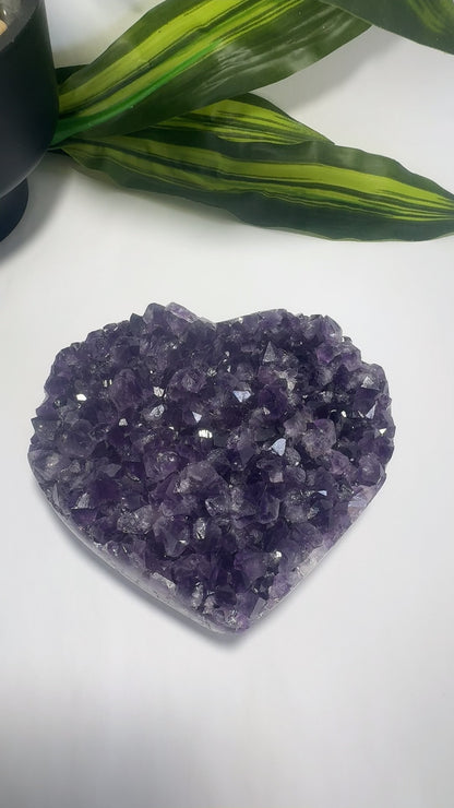 Amethyst Cluster Heart 1.1kg