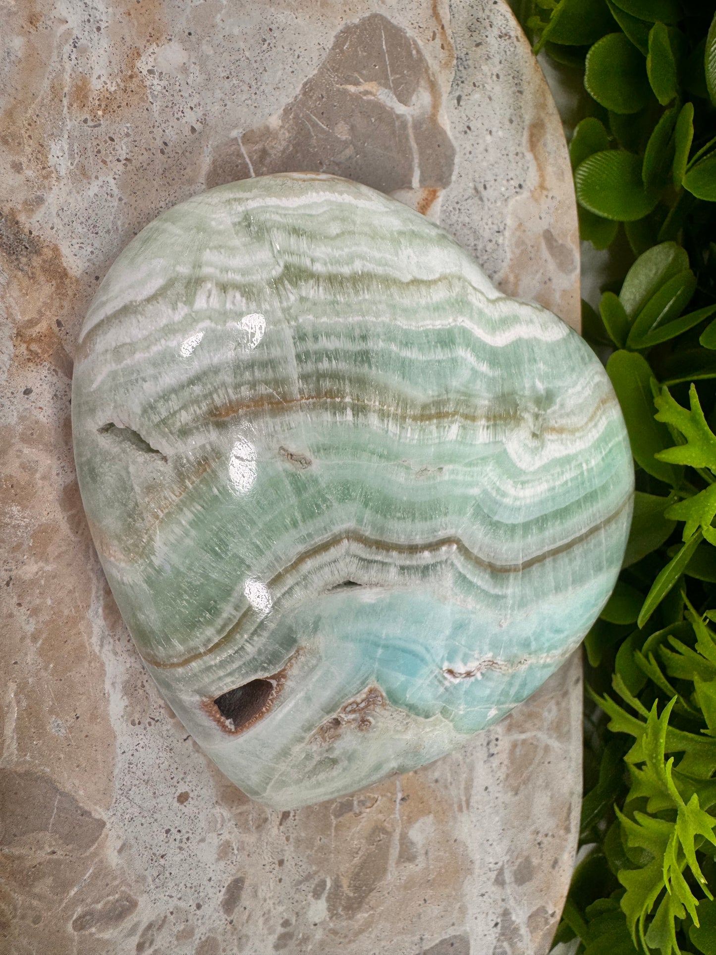 Caribbean Calcite Heart 598g