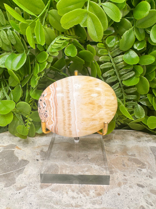 Pinapple Calcite Palm Stone 160g