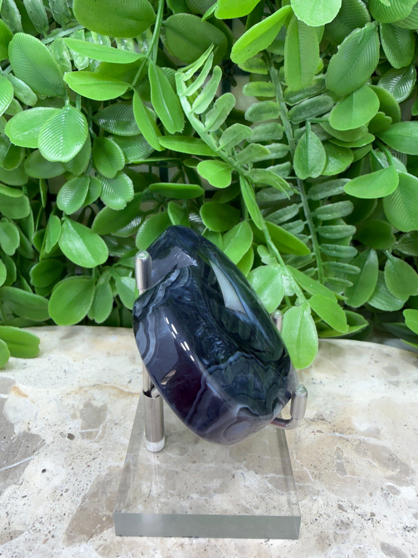 Druzy Black Sardonyx Heart 124g