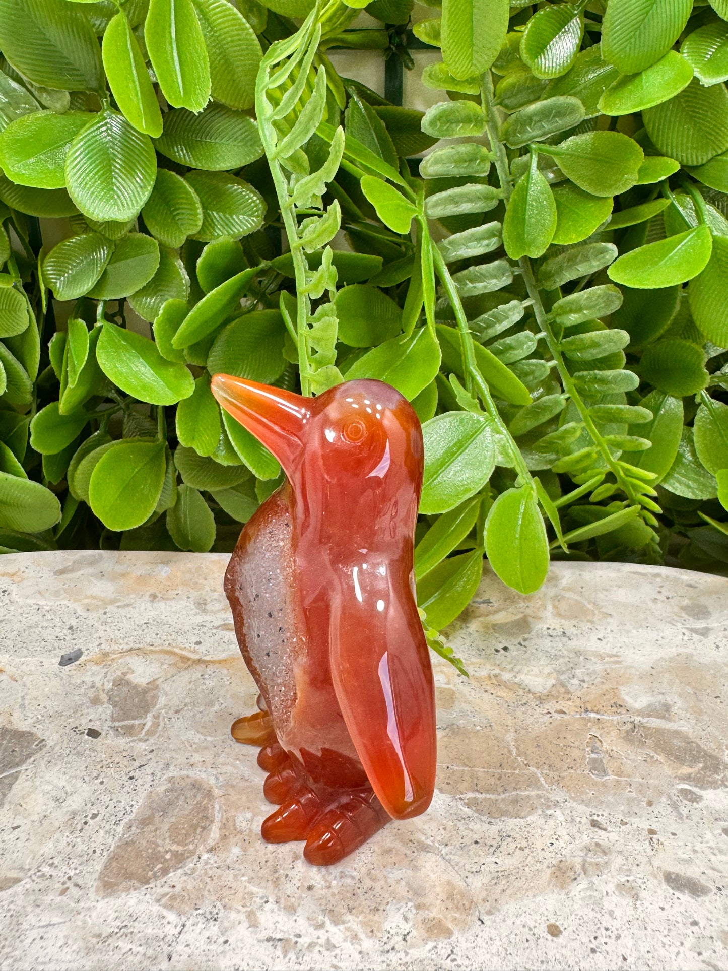 Carnelian Druzy Penguin 104g