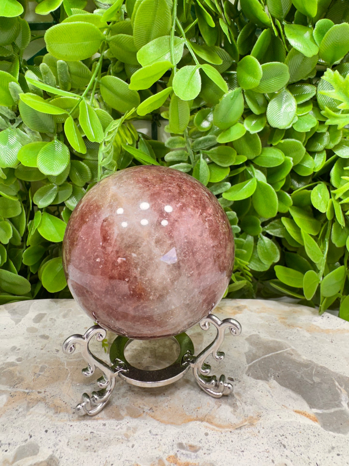 Strawberry Quartz Sphere 486g