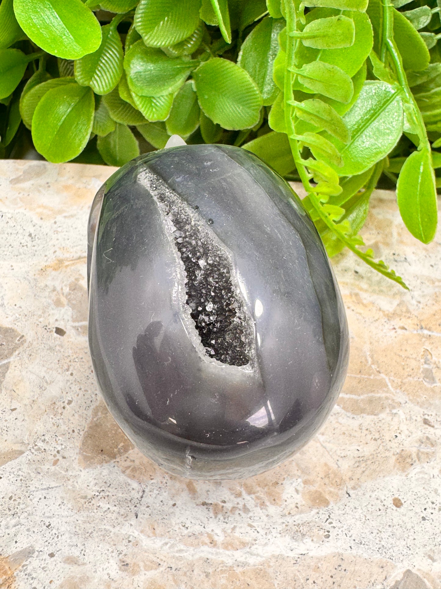 Agate Druzy Skull 280g