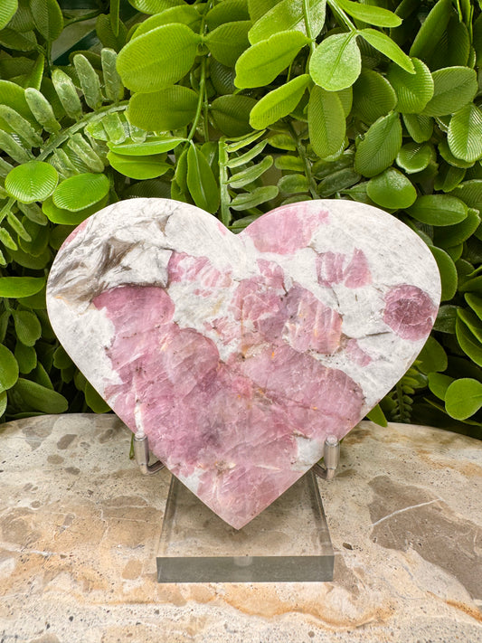 Pink Tourmaline Heart 252g