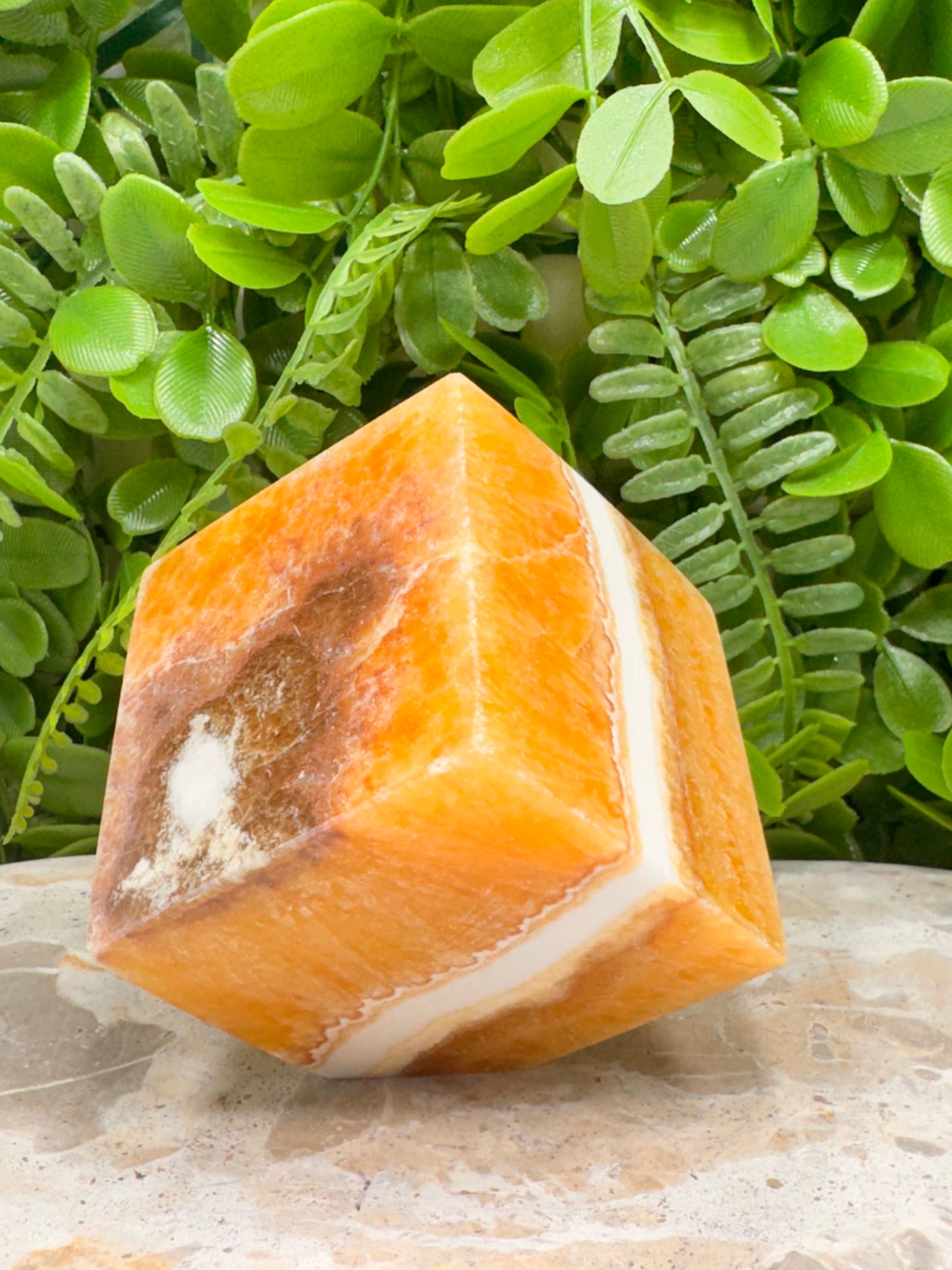 Orange Calcite Cube 798g