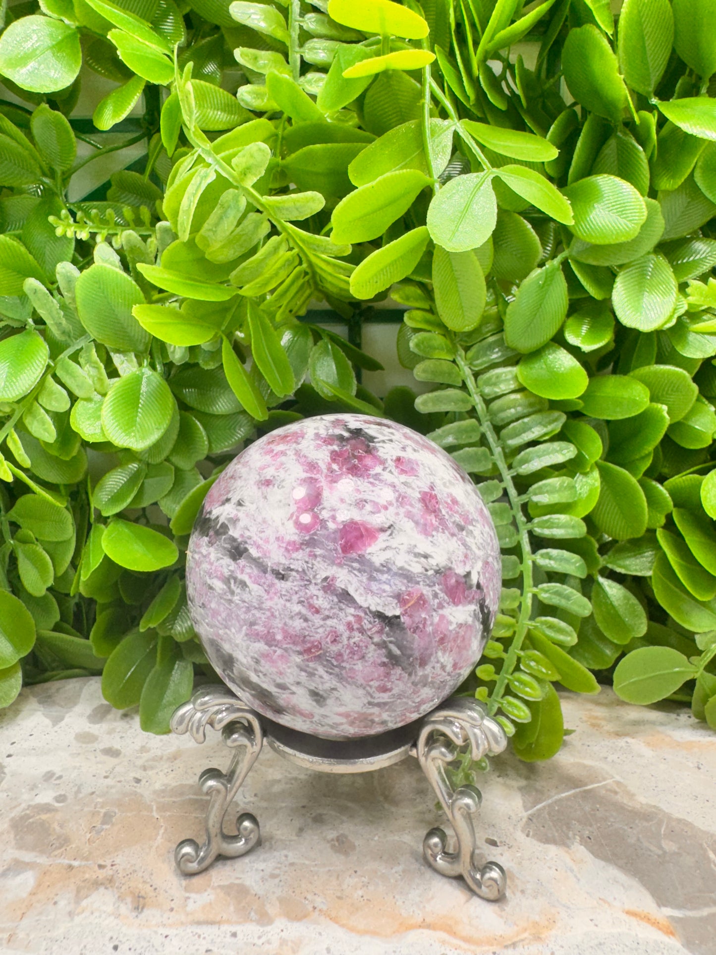 Pink Tourmaline Sphere 460g