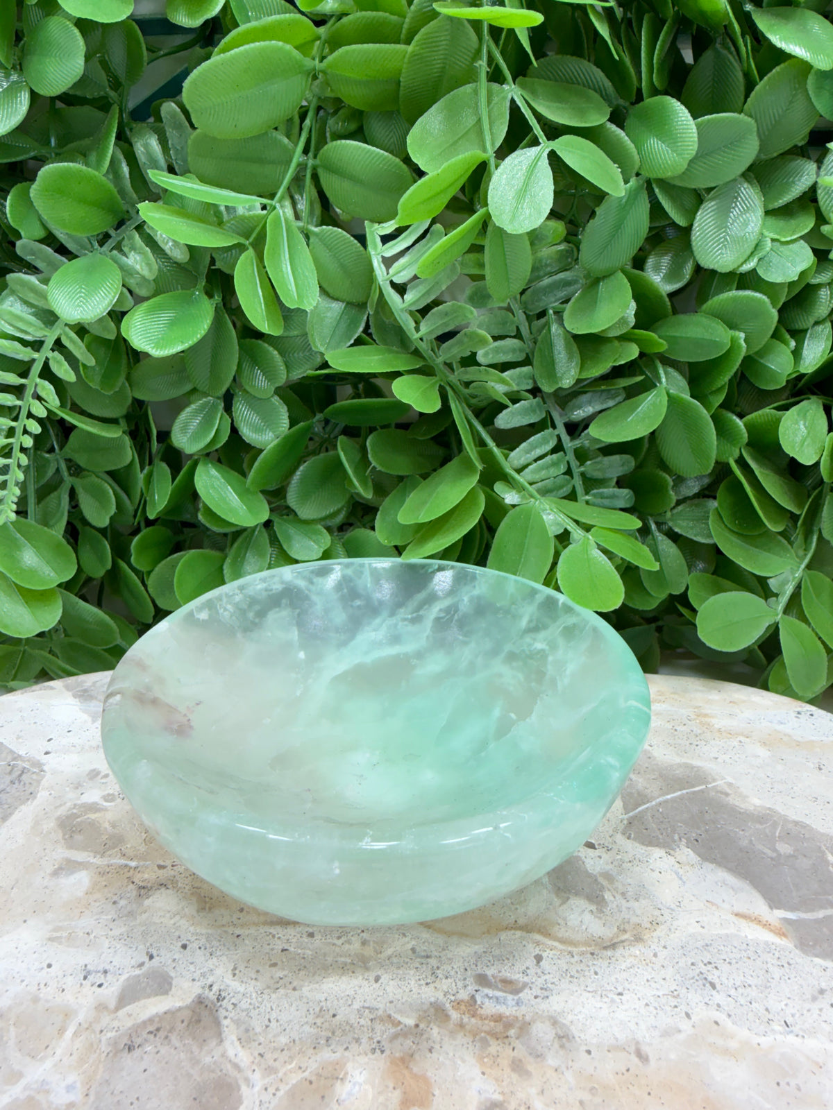 Green Fluorite Bowl 446g | Clarity • Focus • Balance