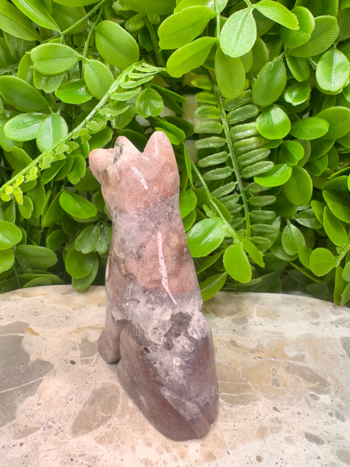 Pink Amethyst Dog 260g