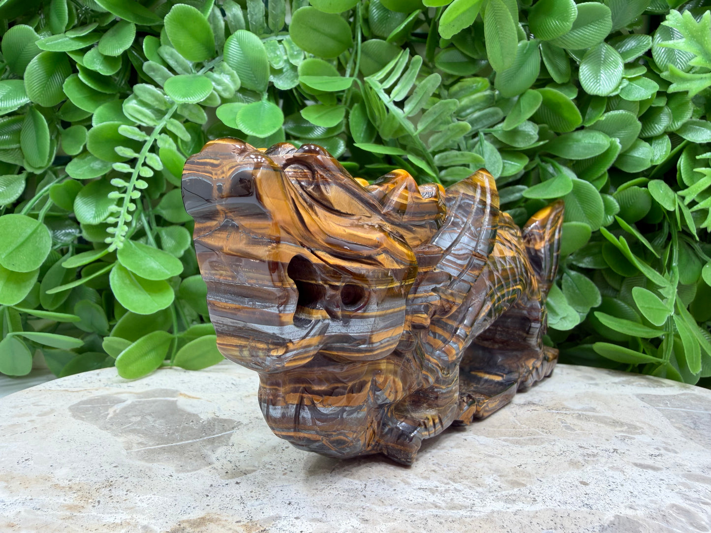 Tiger Eye/Tiger Ore Chinese Dragon 596g