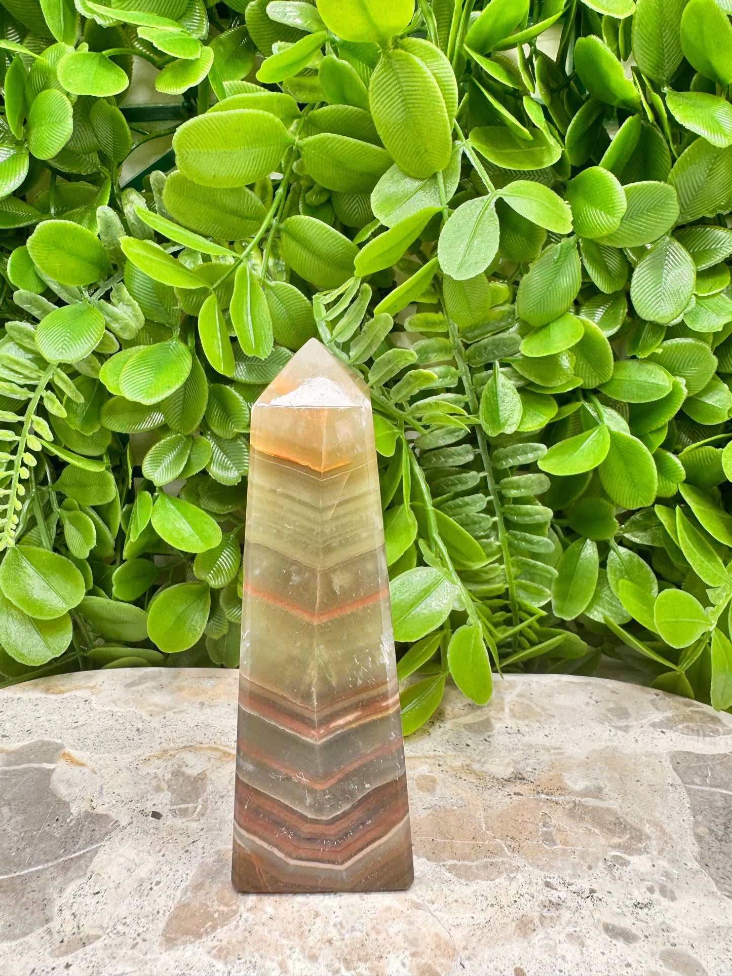 Green Banded Onyx Point 268g