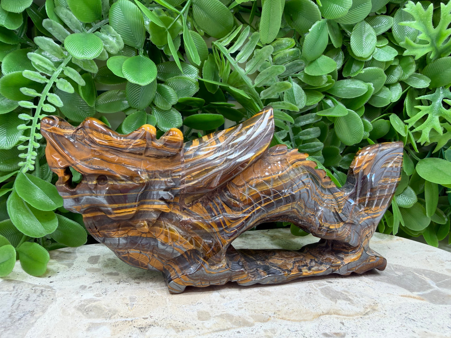 Tiger Eye/Tiger Ore Chinese Dragon 512g