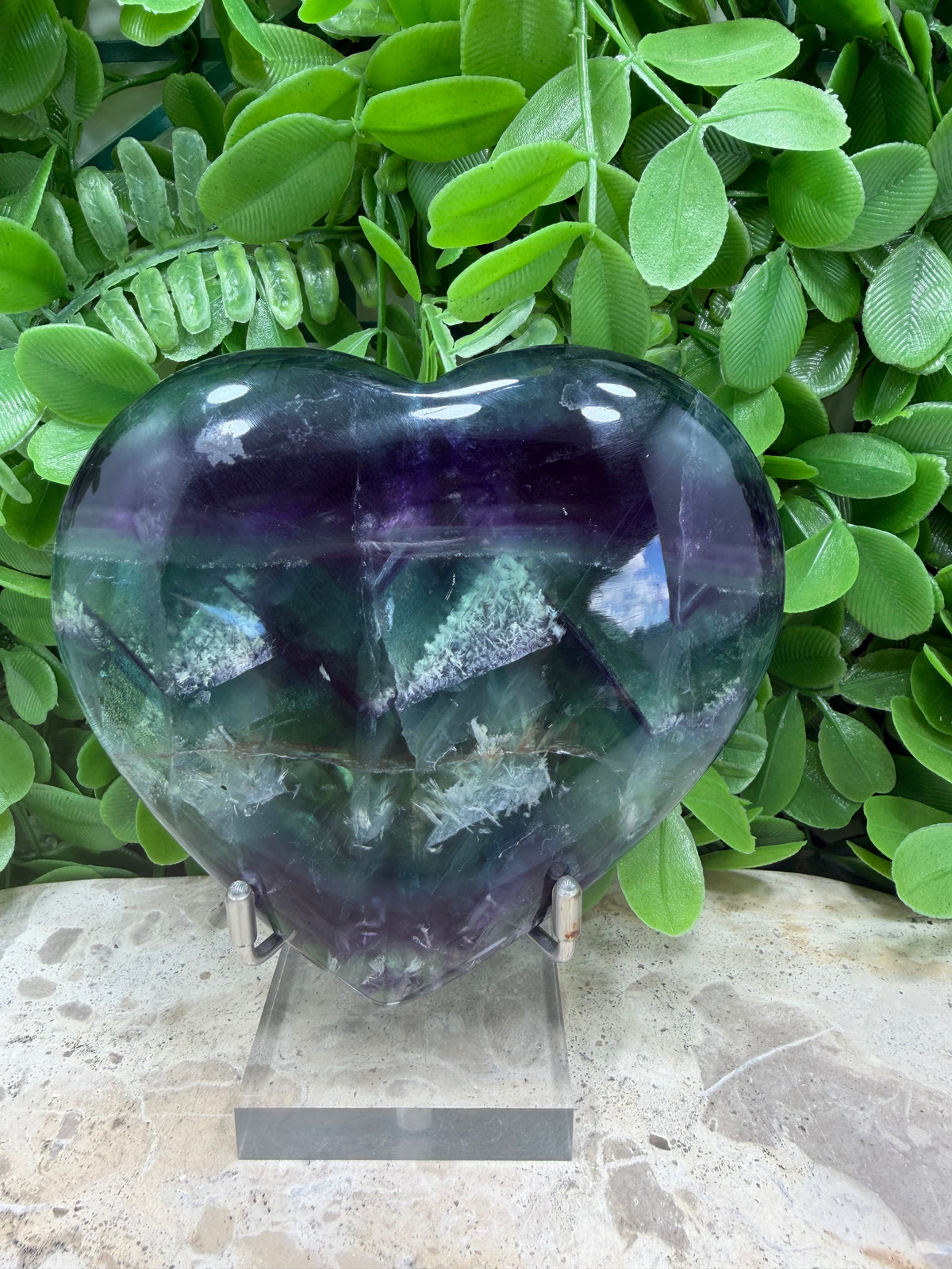 Rainbow Fluorite Heart 560g
