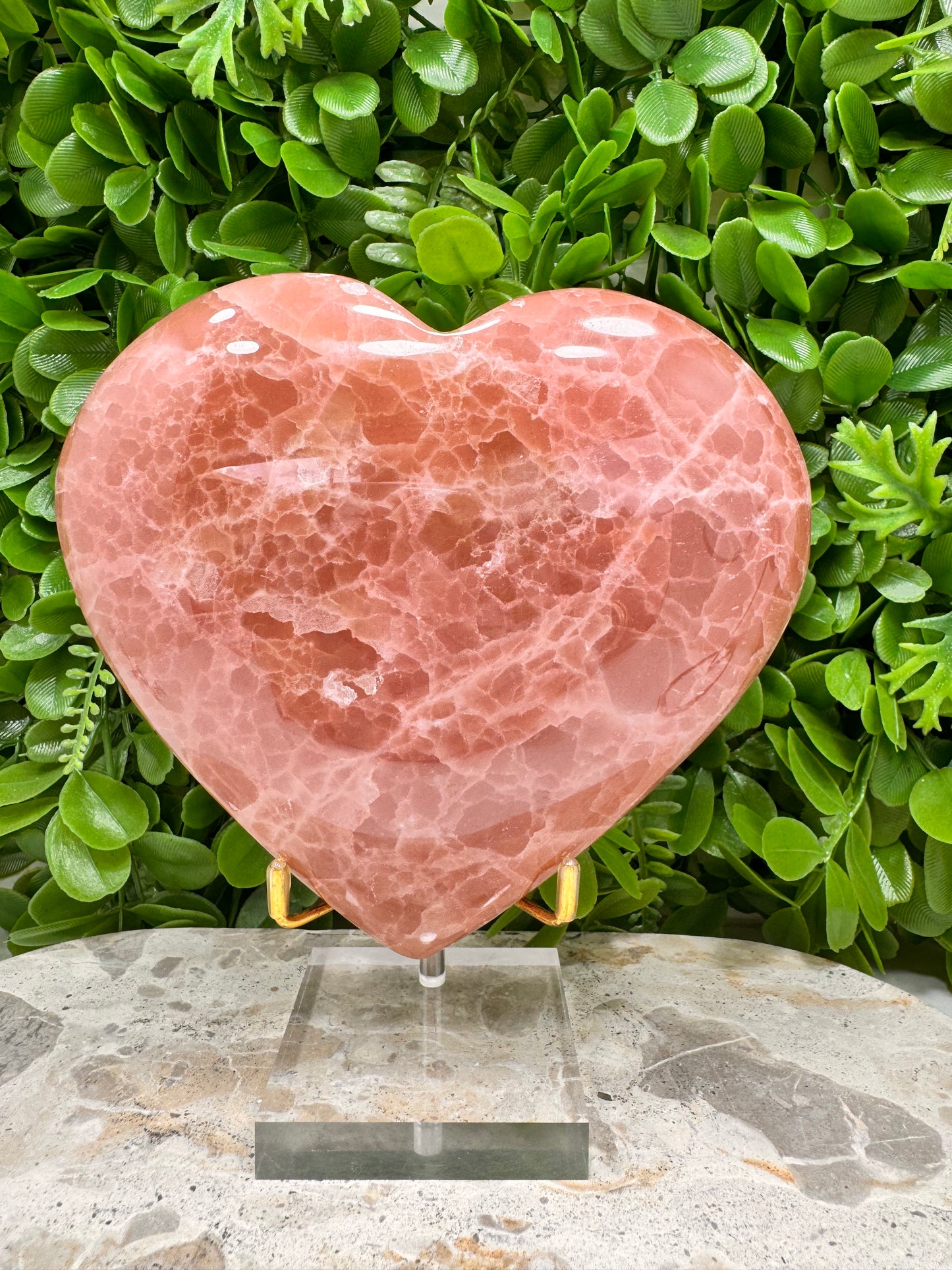 Rose Calcite Heart 1344g