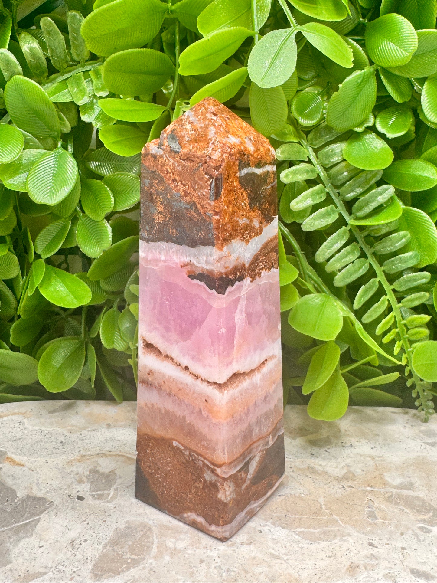 Pink Aragonite Tower 290g