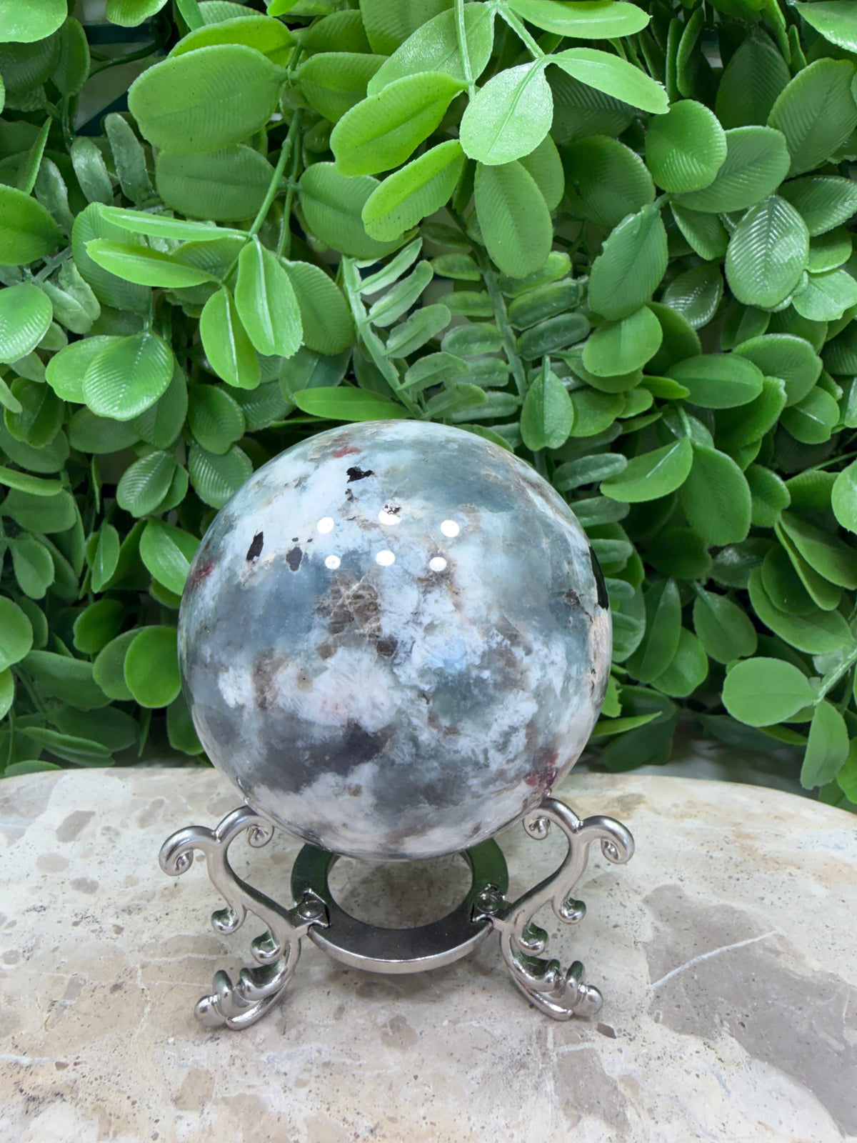 Unicorn Stone Sphere 442g | Calm • Love • Positivity