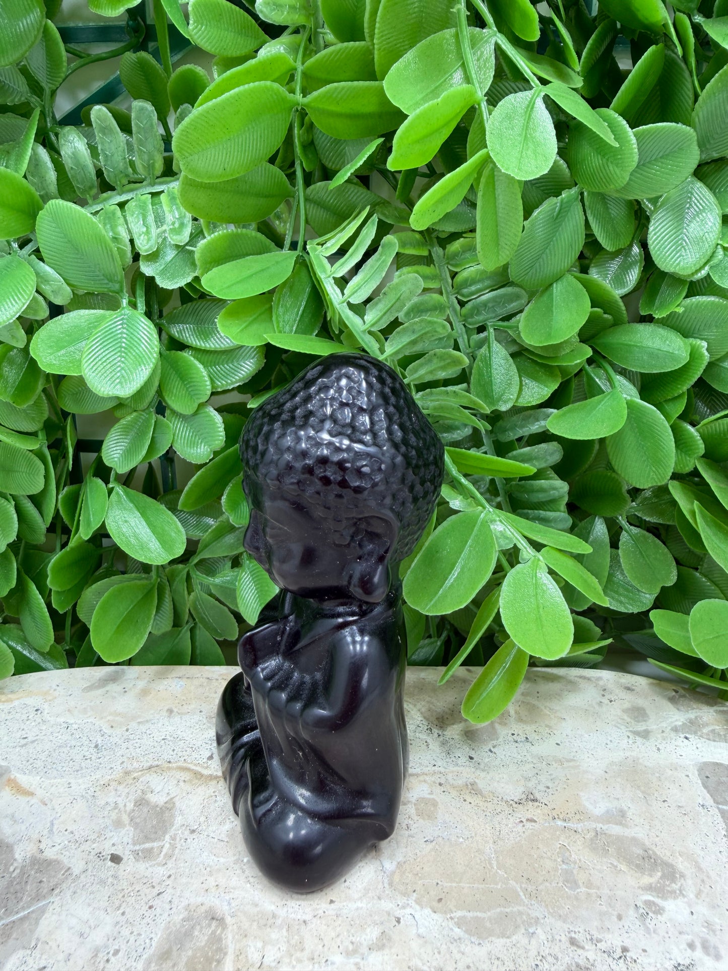 Black Obsidian Buddha 242g