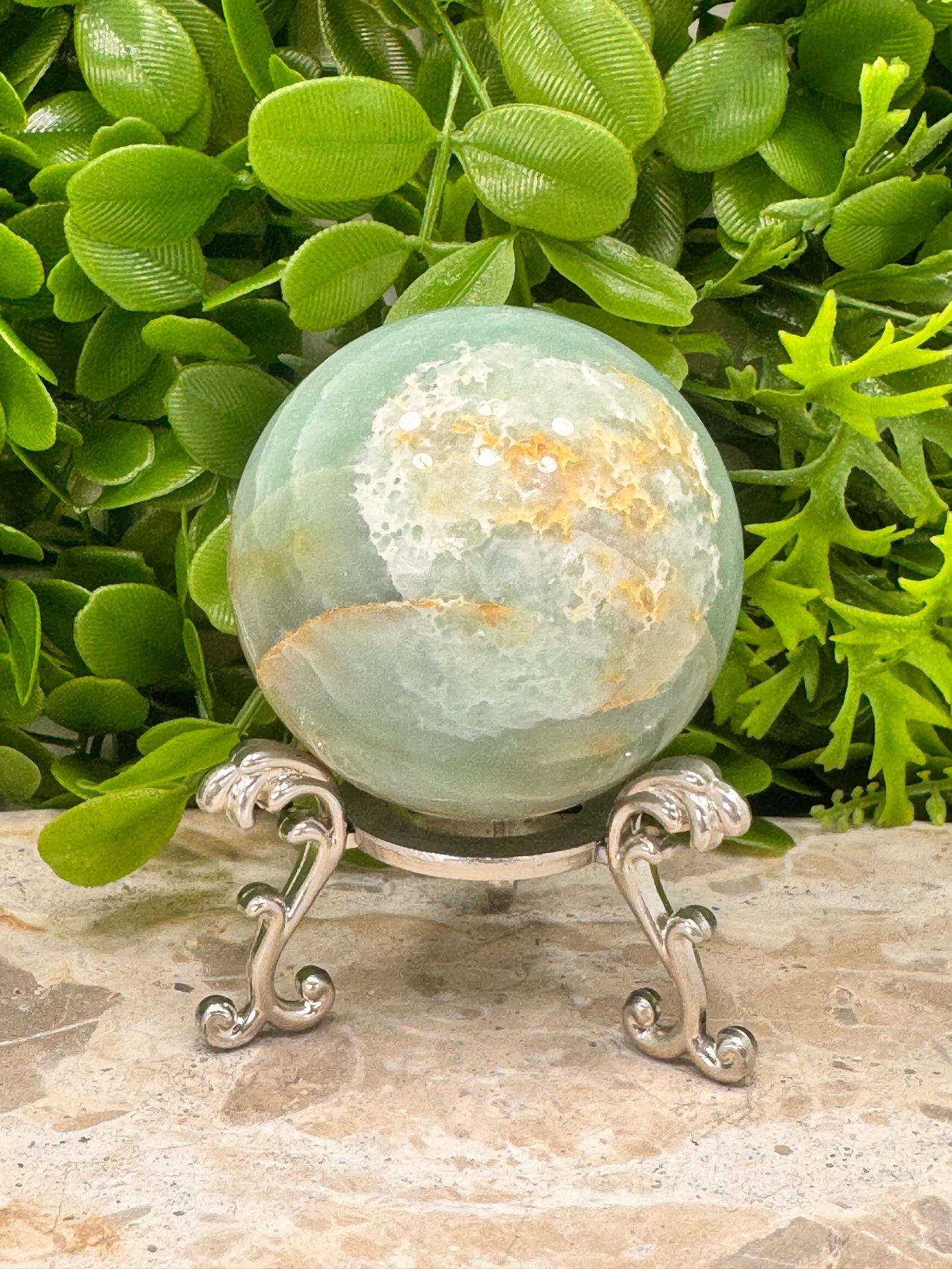 Sky Blue Opal Sphere 395g