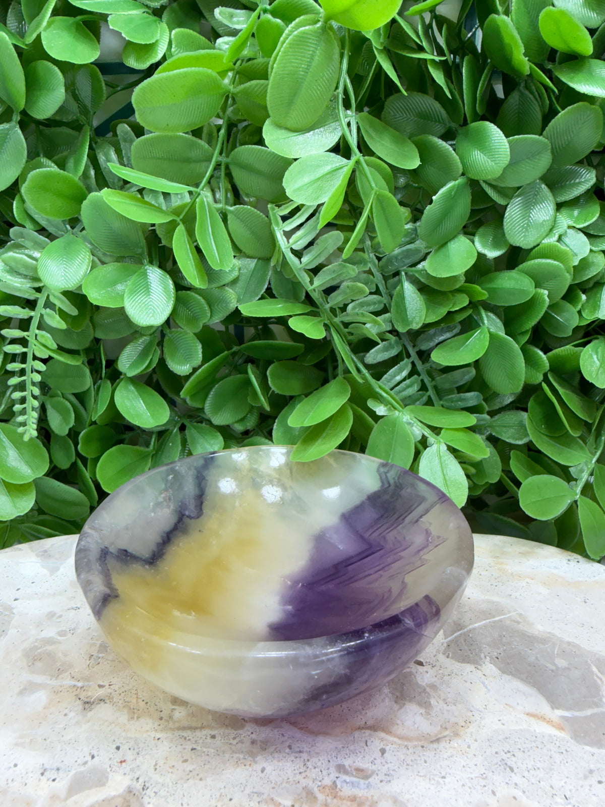 Purple, Yellow Fluorite Bowl | Clarity • Focus • Balance