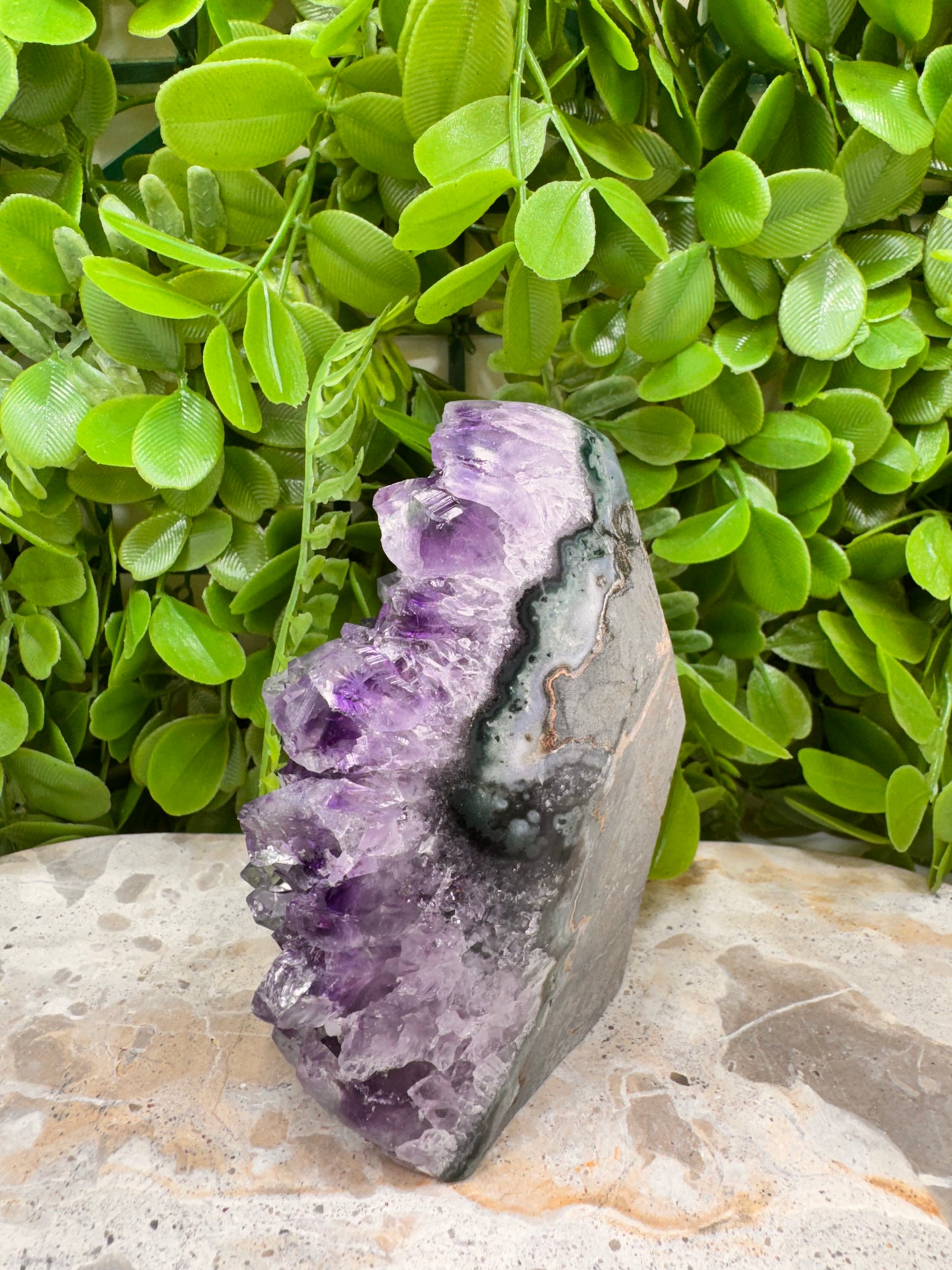 Amethyst with Calcite Freeform 578g
