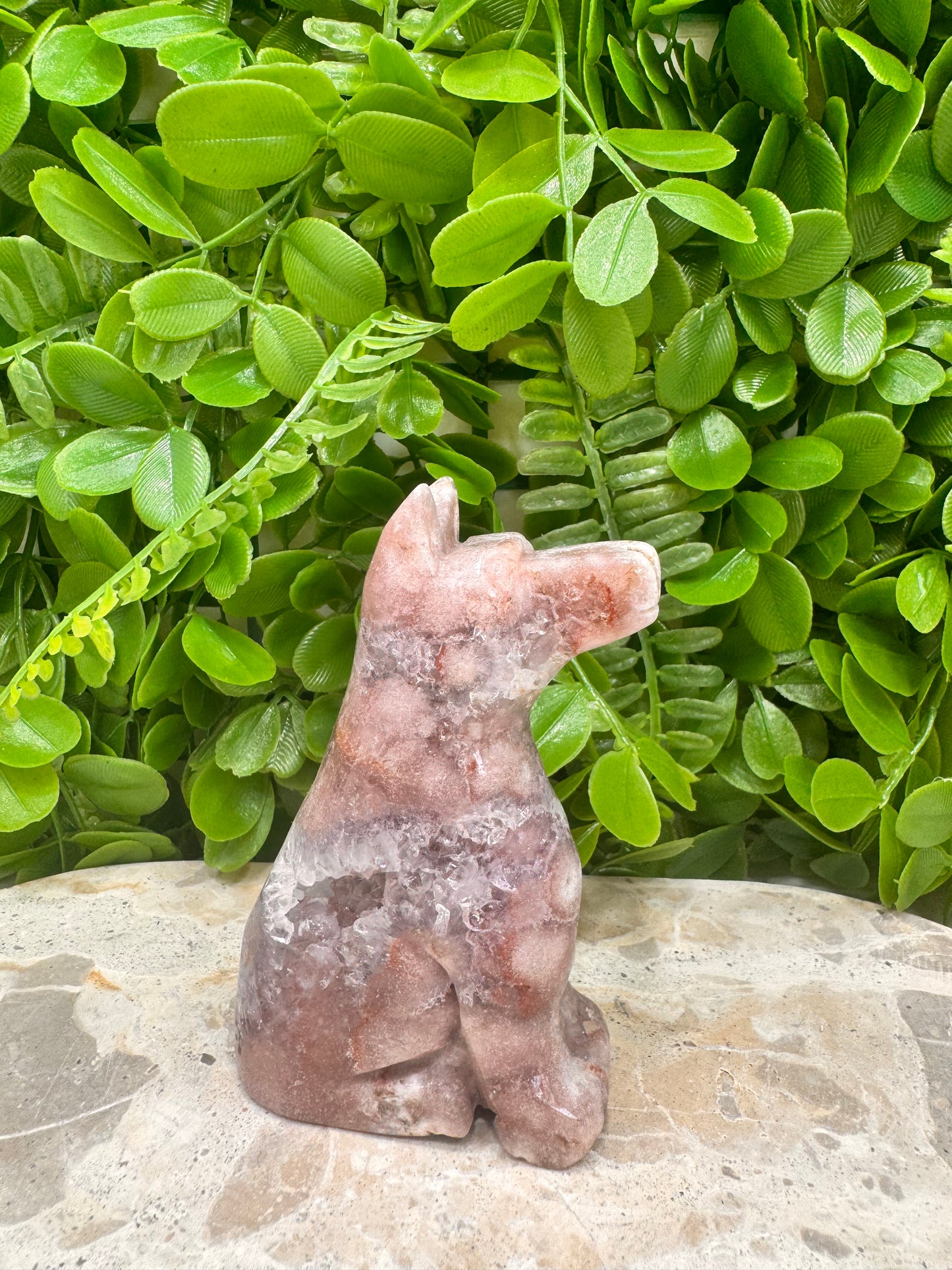 Pink Amethyst Dog 260g