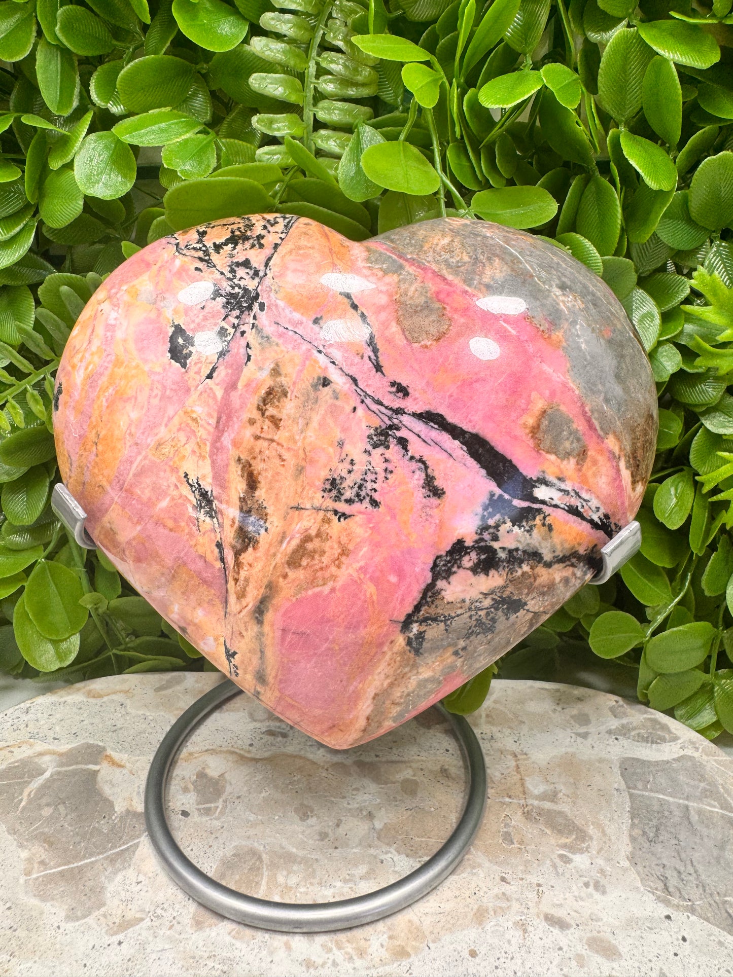 Rhodonite Heart 1798g