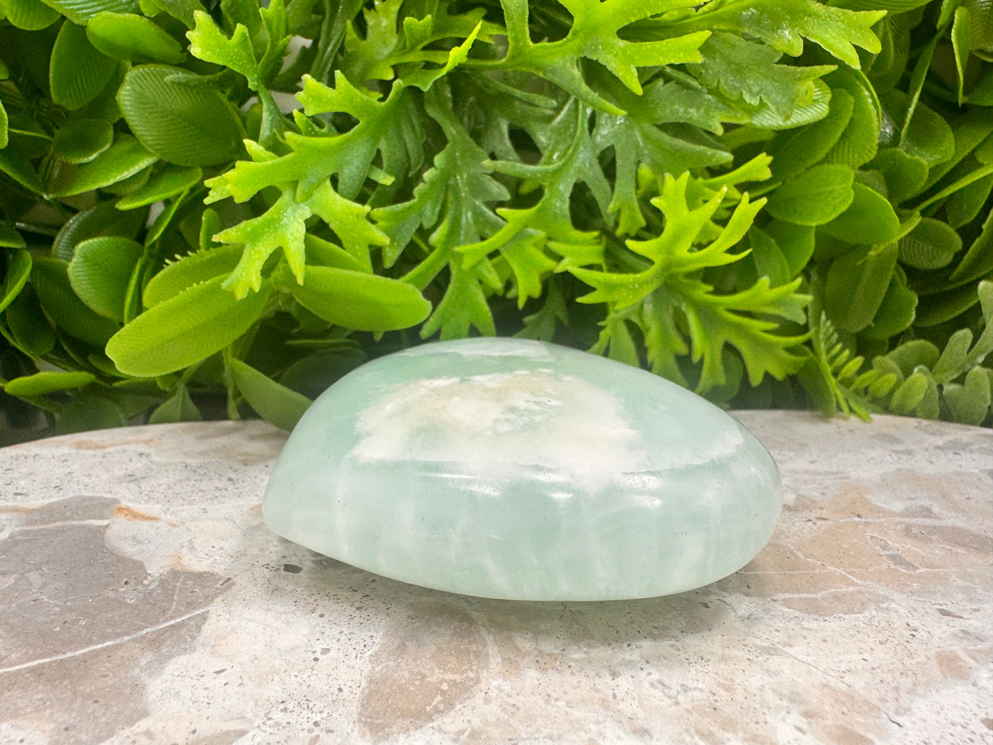 Aqua Caribbean Calcite Heart 224g