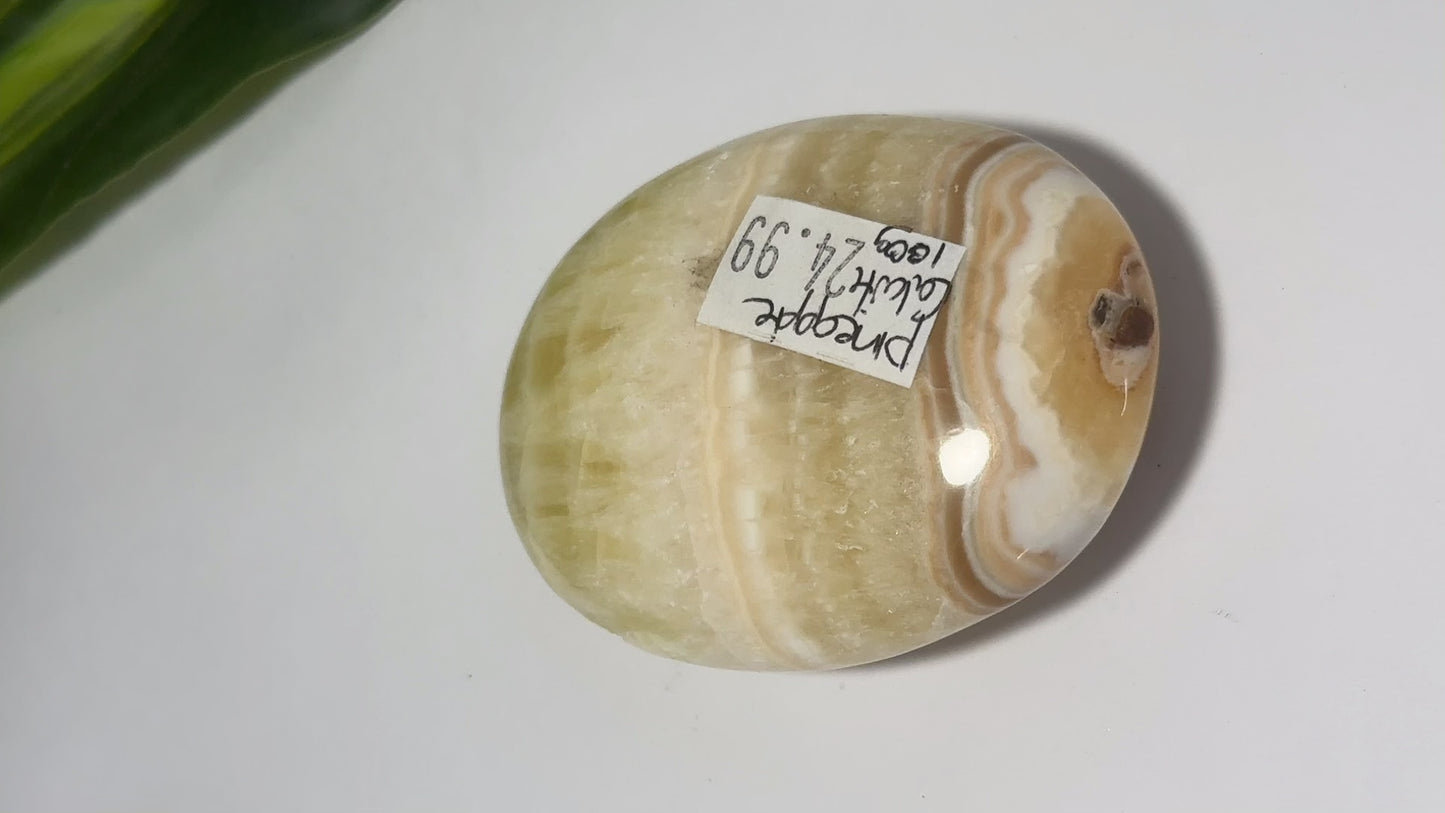 Pineapple Calcite Palm 100g