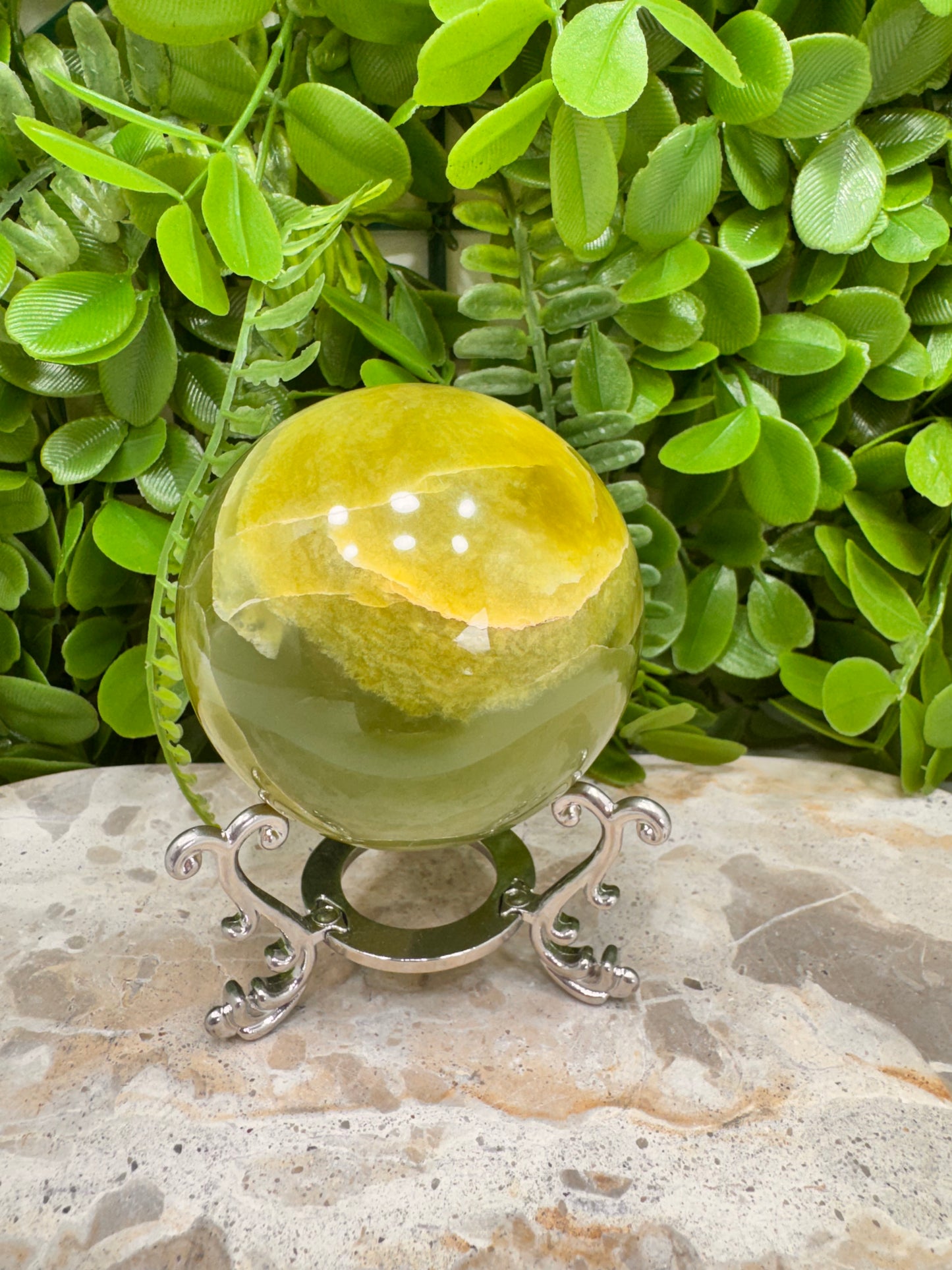 Flower Jade Sphere 408g