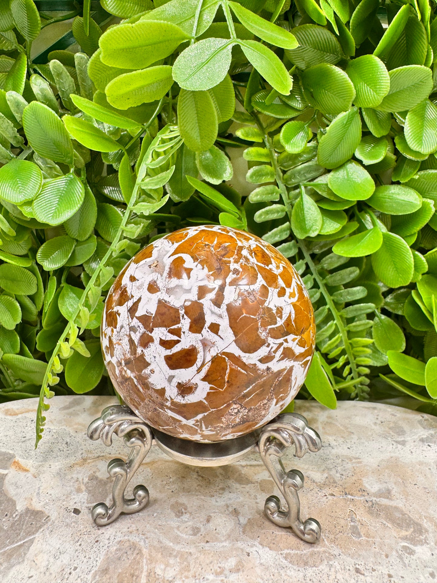Jasper With Agate Sphere 362g