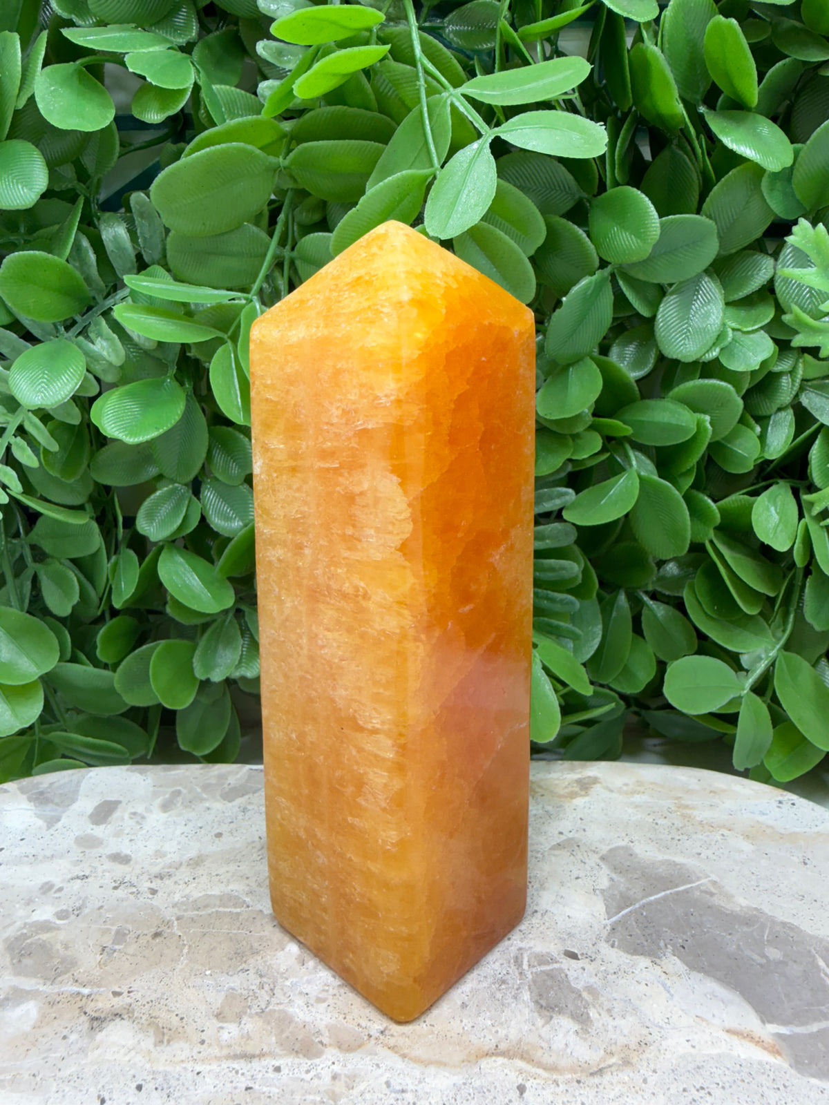 Crystallised Orange Calcite Tower 498g| Energy • Joy • Creativity