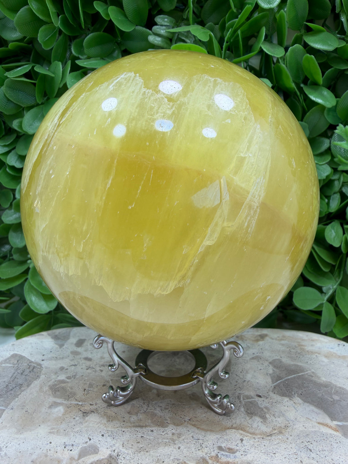 Lemon Calcite Sphere 3832g  | Joy • Confidence • Motivation