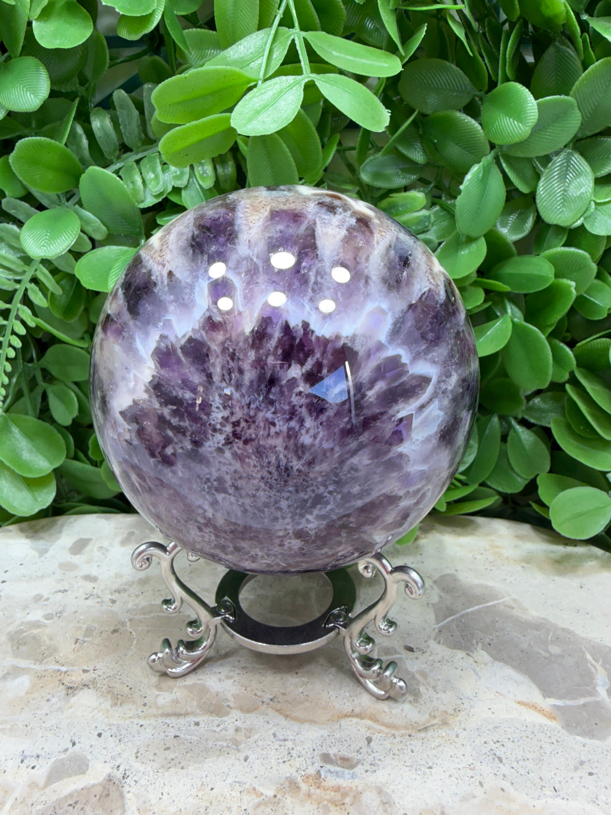 Flower Amethyst Sphere 1064g