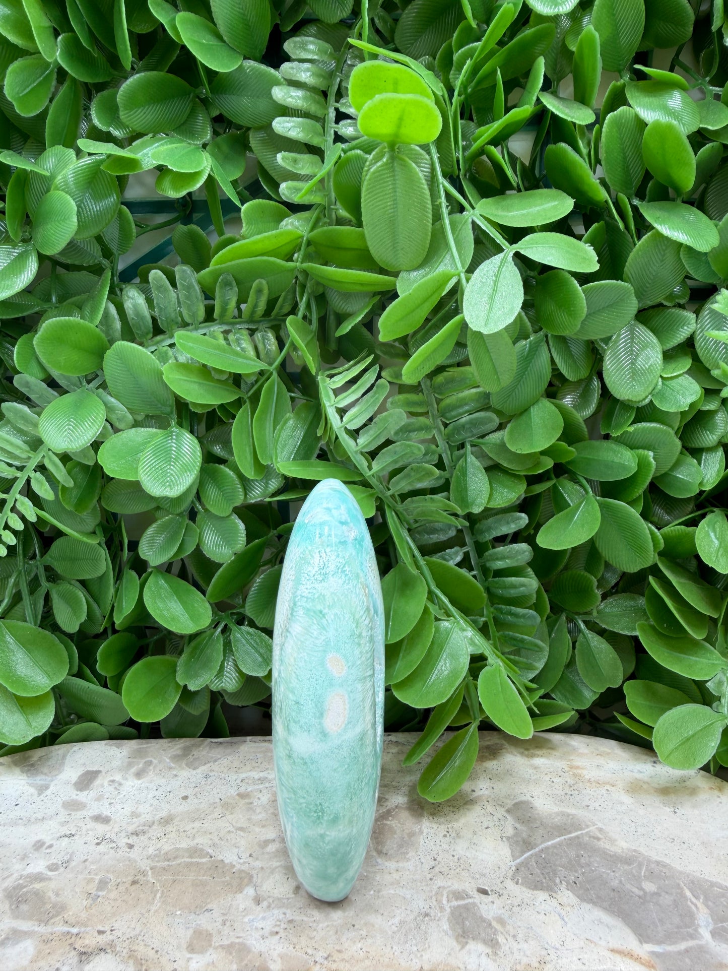 Standing Blue Aragonite Freeform 266g