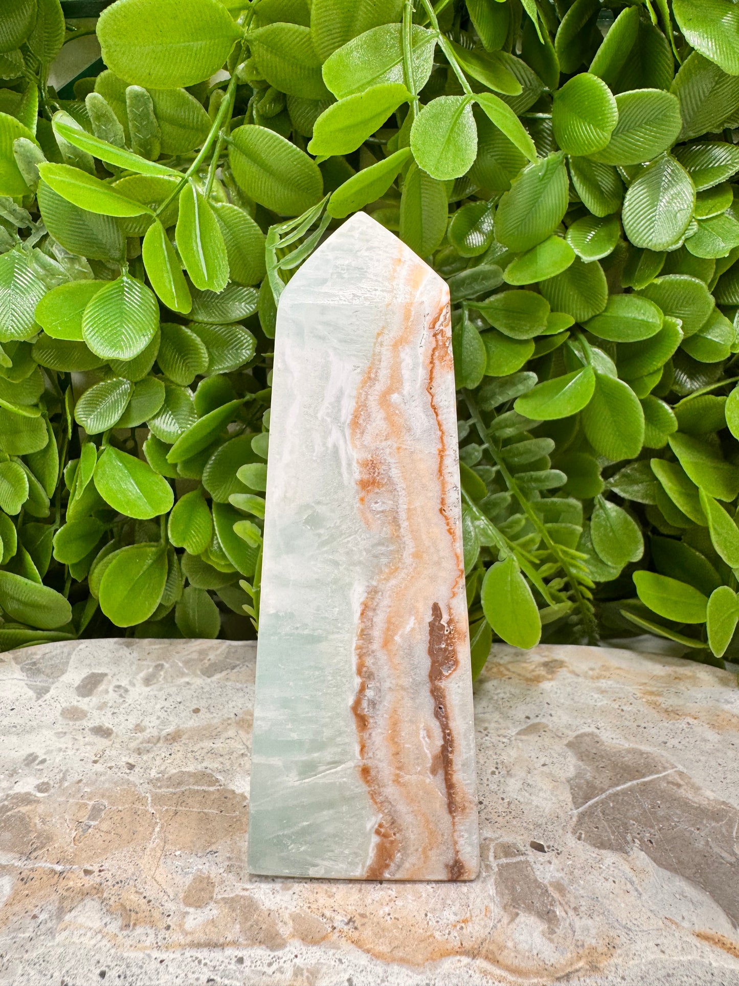 Aqua Caribbean Calcite Tower 424g