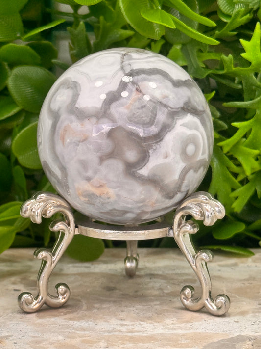White Persian Jasper Sphere 312g